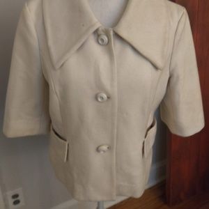 Winter White short wool pea coat
